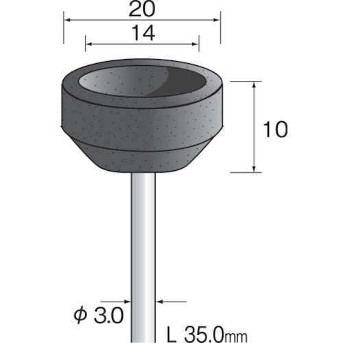 Minimo Cup Grindstone #80 φ20 (10 pieces) SA3401 1 bag