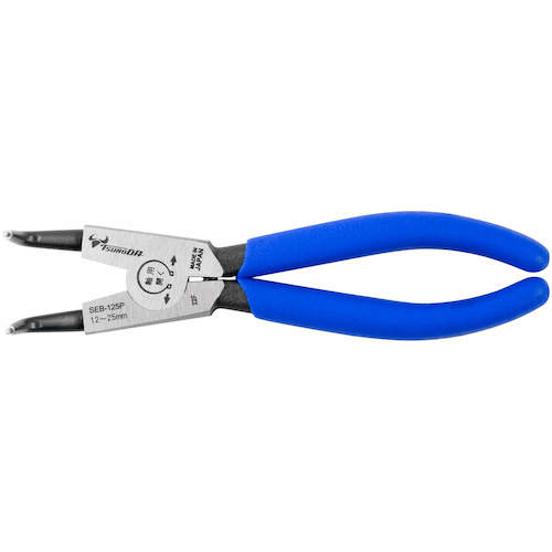 TTC KingTTC 경질 비트 스냅 링 플라이어 축용 곡 손톱 스프링 부착 전장 136mm SEB-125P 1 쵸