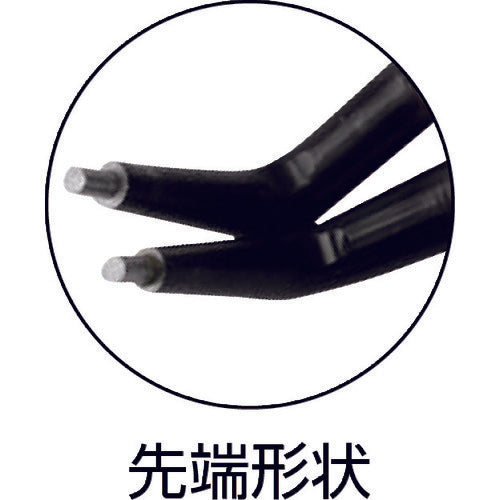 TTC KingTTC 경질 비트 스냅 링 플라이어 축용 곡 손톱 스프링 부착 전장 136mm SEB-125P 1 쵸