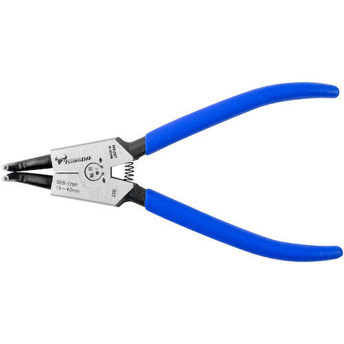 TTC KingTTC Hard Bit Snap Ring Pliers Shaft, Curved Jaws, Spring Attached, Total Length 166mm, SEB-175P, 1 Piece