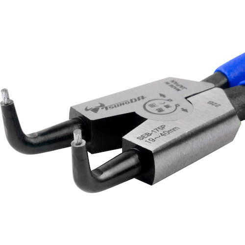 TTC KingTTC Hard Bit Snap Ring Pliers Shaft, Curved Jaws, Spring Attached, Total Length 166mm, SEB-175P, 1 Piece