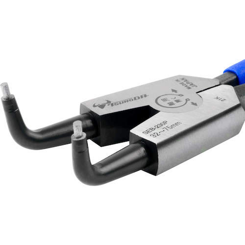 TTC KingTTC Hard Bit Snap Ring Pliers Shaft, Curved Jaws, Spring Attached, Total Length 230mm, SEB-230P, 1 Piece