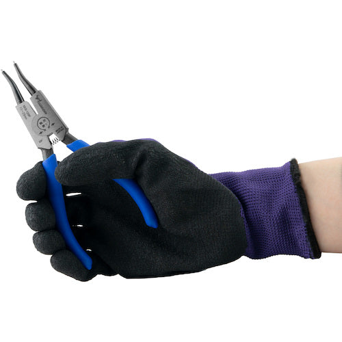 TTC KingTTC Hard Bit Snap Ring Pliers for Shafts, Straight Jaws, Spring Attached, Total Length 145mm, SES-125P, 1 Piece