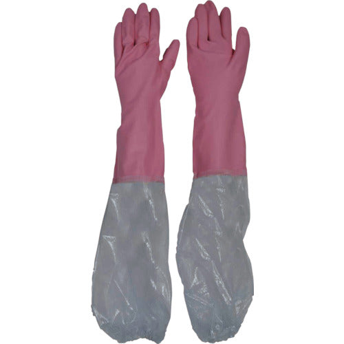 던롭 비닐 두꺼운 긴팔 팔 커버 부착 M핑크 1546 1쌍