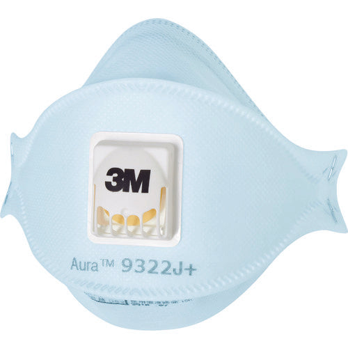 ３Ｍ　Ａｕｒａ　使い捨て式防じんマスク　９３２２Ｊ＋　ＤＳ２　排気弁付　１０枚／１箱　9322J AURA T　1 箱