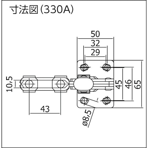 ＳＰＥＥＤＹ　Ｂ　【売切廃番】　トグルクランプ　スピーディブロック　縦型　３３０Ａ　330A　1 個