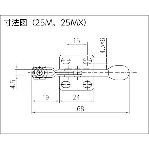ＳＰＥＥＤＹ　Ｂ　【売切廃番】　トグルクランプ　スピーディブロック　縦型　ステンレス　７５ＭＸ　75MX　1 個