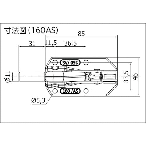 ＳＰＥＥＤＹ　Ｂ　【売切廃番】　トグルクランプ　スピーディブロック　横型　１６０ＡＳ　160AS　1 個