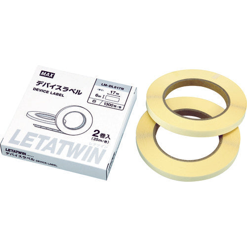 MAX Tube Marker Letter Twin LM-550W Device Label (2 pieces) LM-DL617N 1 box