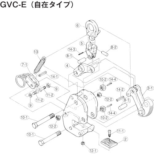 슈퍼 요코스토 클램프(GVC1E)용 스프링 GVCS1E 1개