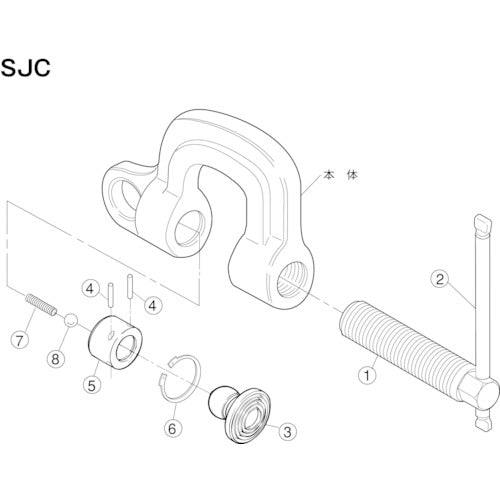 スーパー　スクリューカムクランプ（ＳＪＣ）用カムセット　SJT0.5　1 Ｓ