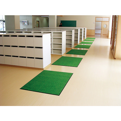 テラモト　屋内マット　ハイペアロン　オリーブグリーン　９００×１５００ｍｍ　MR0380461　1 枚