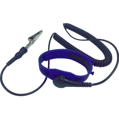 ＢＬＡＳＴＯＮ　静電気対策用品　シリコンリストストラップ　青　コード全長６８ｃｍ　BSC-CH1502A25-B　1 個