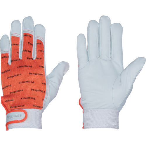 Penguin Ace Japanese Cowhide Leather Gloves Elecar (Orange, Free Size) TH-507 1 Pair