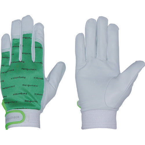 펭귄 에이스 국산 소 가죽 장갑 일렉트릭 (그린 L 사이즈) TH-509L 1 쌍