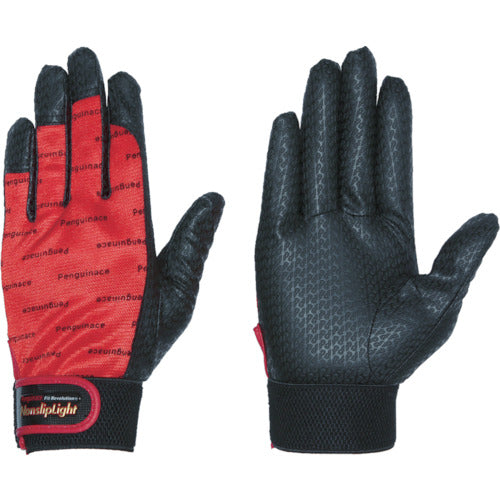 ペンギンエース　ノンスリップライトＰパターンマジック　ＬＬ　レッド　PA-9234　1 双