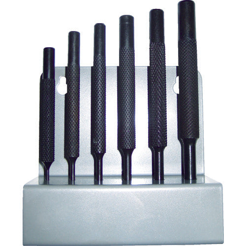 RACODONN Knurled Parallel Pin Punch Set of 6 408 S1 CVB 1 S