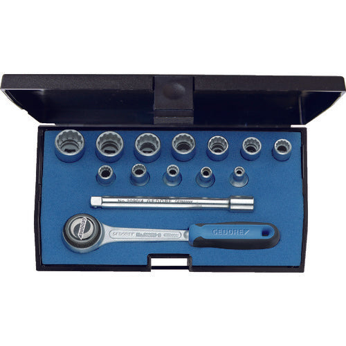 GEDORE 소켓 렌치 14점 세트 삽입각 6.35mm 12각 타입 1815598 1 S