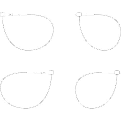 ＴＲＵＳＣＯ　タグ付け用ループ８０ｍｍ　ナチュラル　１００本入　TTF-80-NR　1 袋