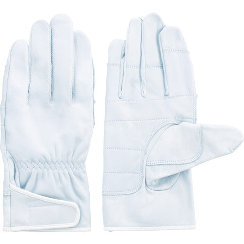 Fuji Glove Japanese Cowhide Leather Gloves (Velcro Cuffs) Ranger Wide White LL Extra Large Pad 3622 1 Pair