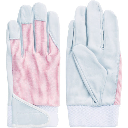 Fuji Glove Japanese Cowhide Leather Gloves J-401 M Pink 5225 1 Pair