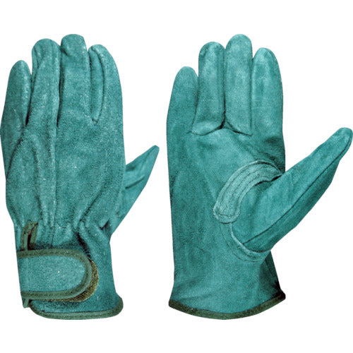 Fuji Glove Cowhide Leather Gloves EX-380 Green LL 5366 1 pair