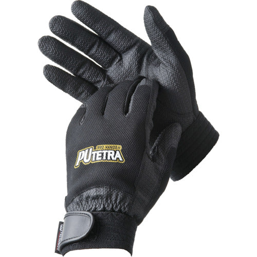 후지 글로브 PU 테트라 TE-007 블랙 L 0905 1 쌍