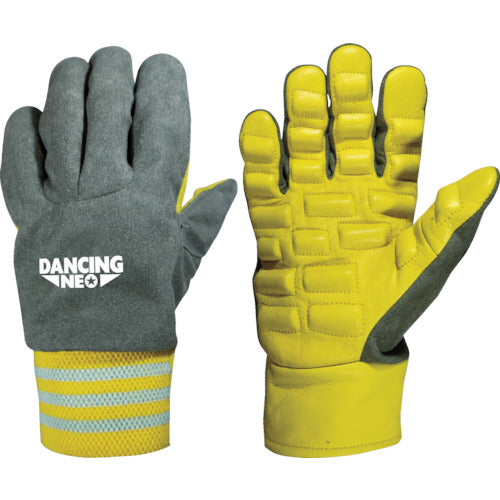 Fuji Glove Anti-Vibration Gloves Dancing Neo Yellow L 1528 1 pair