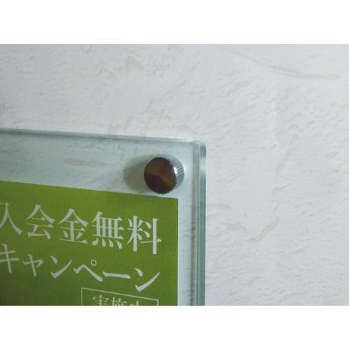 TRUSCO 장식 평소 나사 세로 눈 널링 M4 Φ10 L10 1개입 DS-AB150 1개