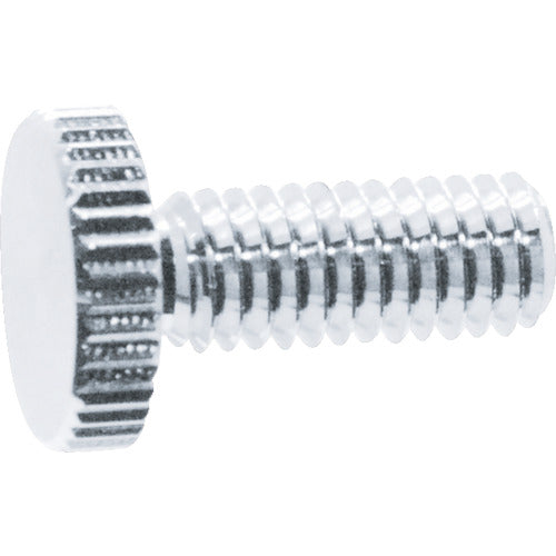 TRUSCO decorative flat head screw, low head, vertical knurled, M6, Φ12, L25, 1 piece, DS-AB202, 1 piece