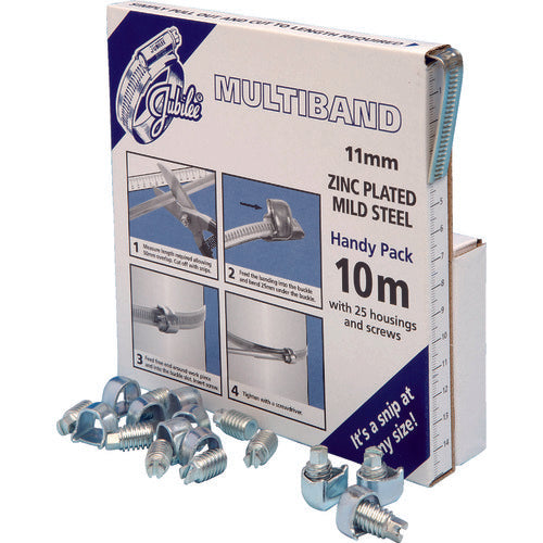 JUBILEE 멀티 밴드+스크류 세트 11mm 폭 10m 밴드 1개・체결구 25개 MB1708 1상자