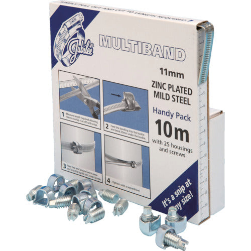 JUBILEE 멀티 밴드+스크류 세트 11mm 폭 10m 밴드 1개・체결구 25개 MB1708 1상자