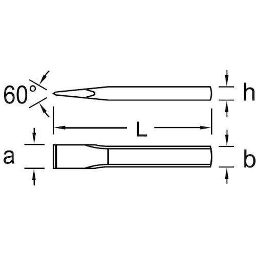 ＧＥＤＯＲＥ　フラットチゼル（楕円タイプ）　１２５ｍｍ　8698640　1 本