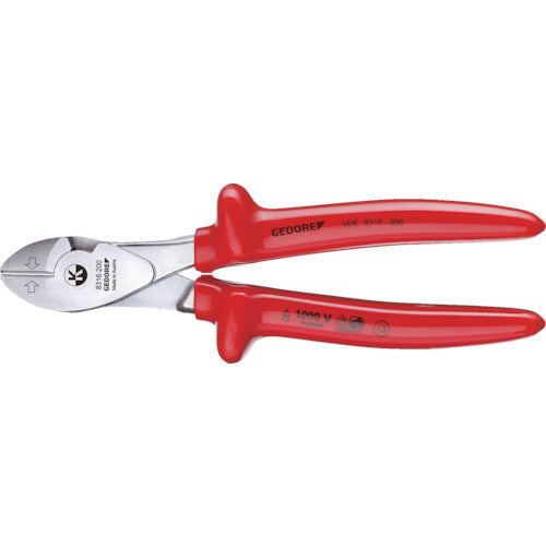 GEDORE [Sold out and discontinued] [Limited stock special price H] Insulated heavy-duty pliers 180 mm 1429590 1 piece