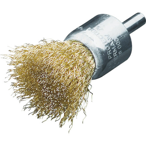 ＬＥＳＳＭＡＮＮ　軸付エンド型ブラシ　高張度真鍮波線０．２５　Φ３０　456751　1 個
