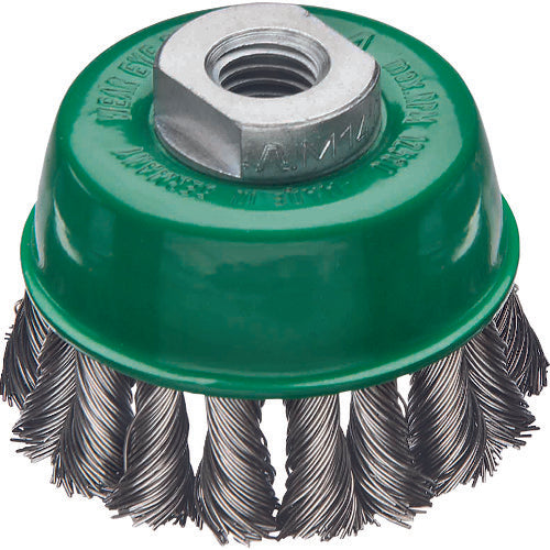 LESSMANN Left and Right Reverse Knot Cup Brush Φ65 Stainless Steel Wire Wire Diameter 0.5 48281WJP 1 pc