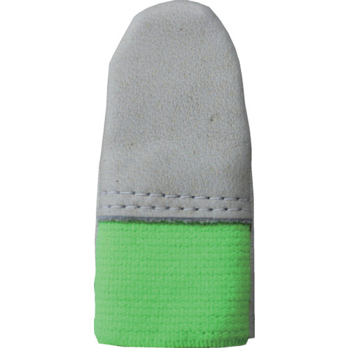 WINCESS Women's Cowhide Finger Cots, Green (10 Pieces) 4007W1-GR 1 Bag