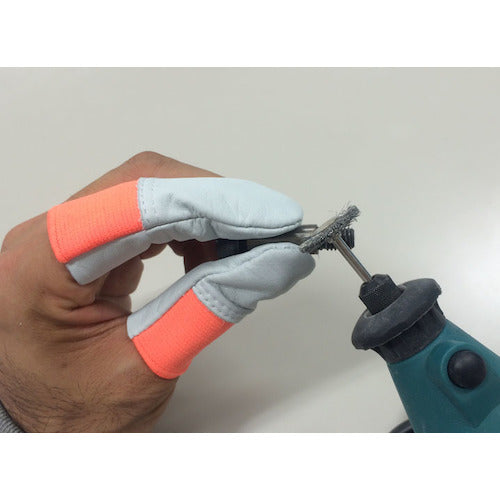 WINCESS Women's Cowhide Finger Cots, Green (10 Pieces) 4007W1-GR 1 Bag