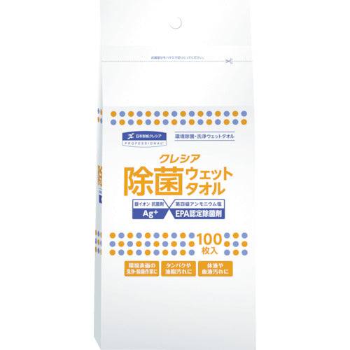 クレシア　除菌　ウェットタオル　詰め替え用　１００枚　64145　1 PK