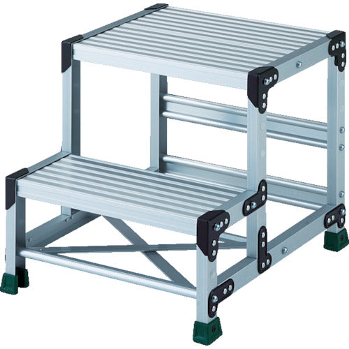 ＴＲＵＳＣＯ　アルミ合金製作業台　２段　高さ０．５０ｍ　天板５００×４００　TSF-255　1 台