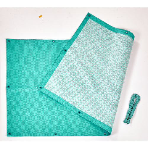 TRUSCO Nagomi Sheet Width 10.0m x Length 10.0m Turquoise Blue TNGM-1010B 1 Sheet