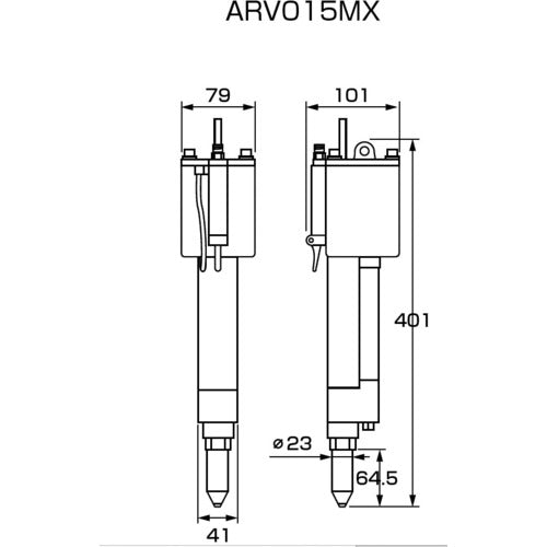 エビ　エアーリベッター吸引排出装置付　ＡＲＶ０１５ＭＸ　ARV015MX　1 台