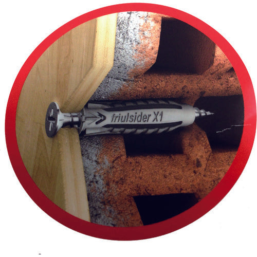 ｆｒｉｕｌｓｉｄｅ　ナイロンプラグ　Ｘ１　６Ｘ３０（１００本入）　X1-6X30-100　1 箱