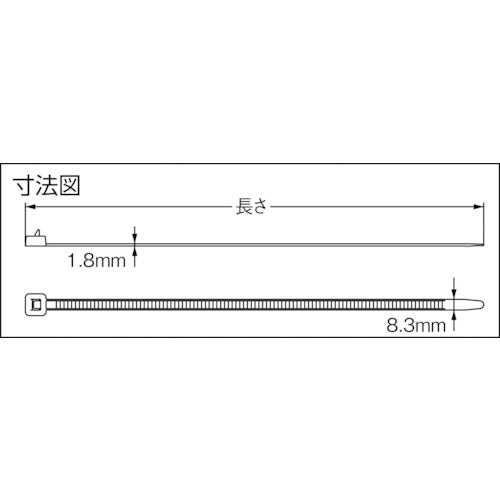 ＳＧ　ヘビーリピートタイ　（標準タイプ）　乳白色　８．３×３１０ｍｍ　SG-RH300　1 袋