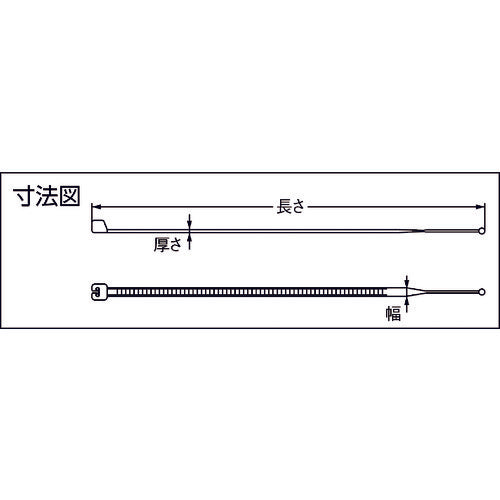 ＳＧ　オープンタイ　（耐候・耐熱タイプ）　黒色　２．６×１１１ｍｍ　SG-OH100WHD　1 袋