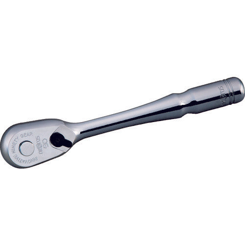 nepros 6.3 sq. ratchet handle, 90 teeth, 6.35 mm socket, 125 mm overall length, NBR290, 1 piece