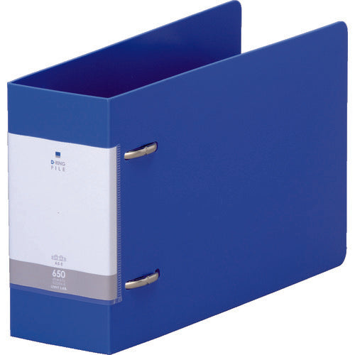 LIHIT Ring File A5/E-Type D-Ring File (Horizontal Type) Holds 650 Sheets Blue G2284-8 1 Book