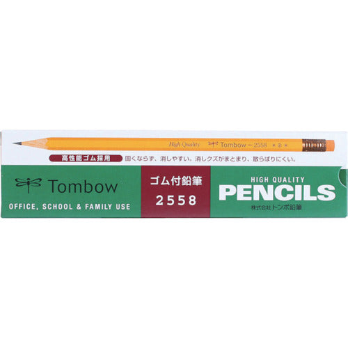 Ｔｏｍｂｏｗ　ゴム付鉛筆２５５８　Ｂ　2558-B　1 箱