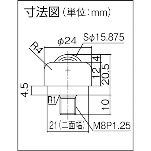 プレインベア　ゴミ排出穴付　上向き用　スチール製　ＰＶ２０ＢＨ　PV20BH　1 個