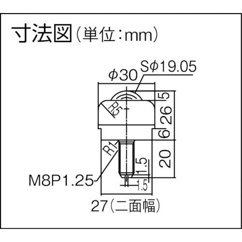 プレインベア　ボールキャスター　プレインベア　上下兼用　ボルトタイプ　ステンレス製　ＰＶ５０ＢＳ　許容荷重１１０ｋｇ　PV50BS　1 個